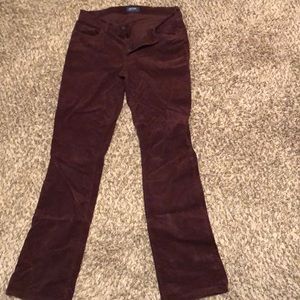 Maroon corduroy curvy mid-rise size 12 tall pants